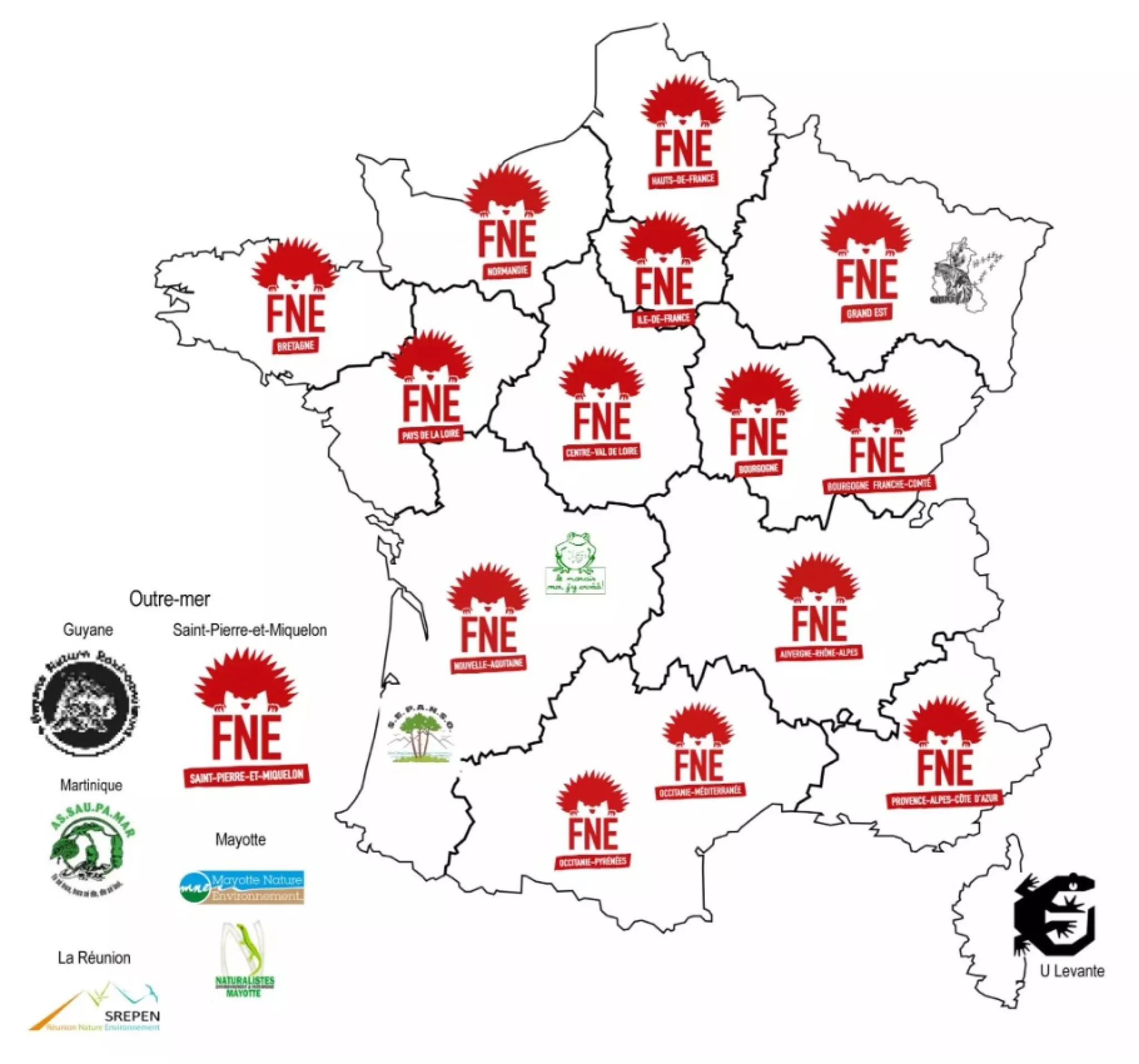 Carte de la fédération en France